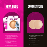 Neva Nude Ice Queen Skin Invisible Reusable Silicone Pasties - Nude