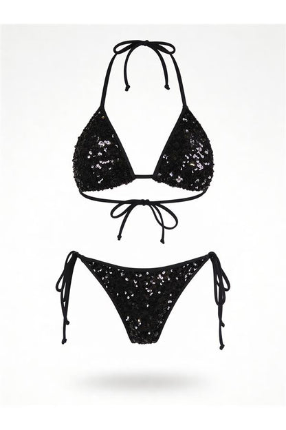 Axami 12111 Luxury Shimmer Sequins Triangle Bikini Top