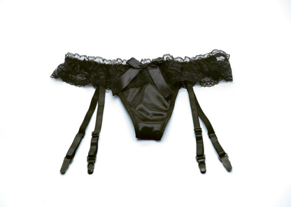 Shirley of Hollywood Cute Frilly Lace Gartini Panty Garter Belt