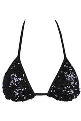 Axami 12111 Luxury Shimmer Sequins Triangle Bikini Top