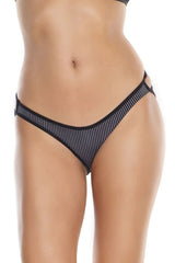 Coquette Pinstripe Seduction Panty Black