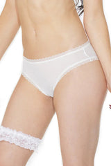 Coquette Queen Down The Aisle Crotchless Panty White