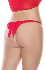 Coquette Take A Bow Thong Red