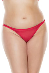 Coquette Take A Bow Thong Red