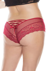 Coquette Queen Wine Cheeky Boyshorts