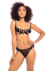 Oh la la Cheri Sydney Embroidered 2 Pc Set Black