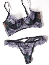 Oh la la Cheri Jenna Embroidery Bra Set