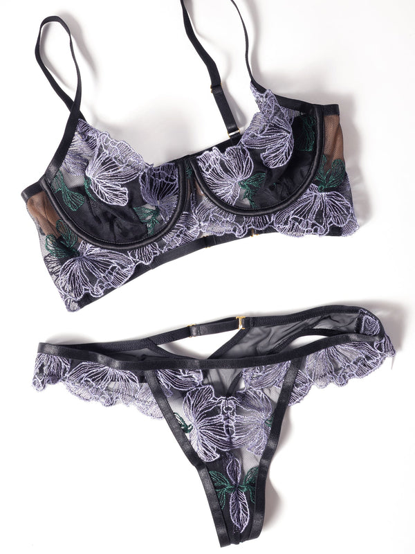 Jenna Embroidery Bra Set