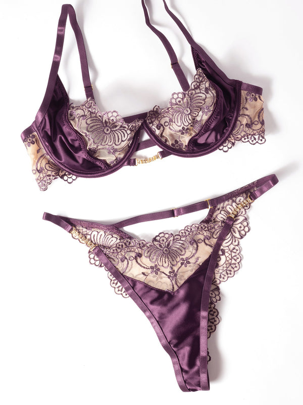 Loretta Embroidery Bra Set