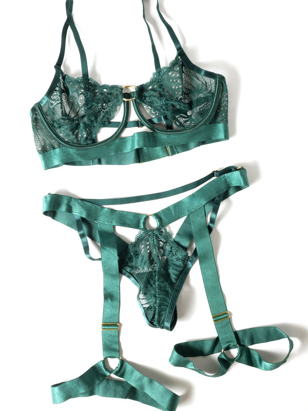 Darlene Open Cups Bra Set