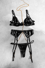 Femme Chained Gartered Bra Set
