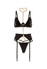 Femme Chained Gartered Bra Set