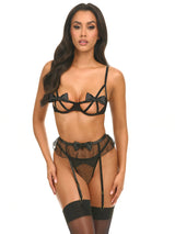Kimia Open Cup Bows Bra Set