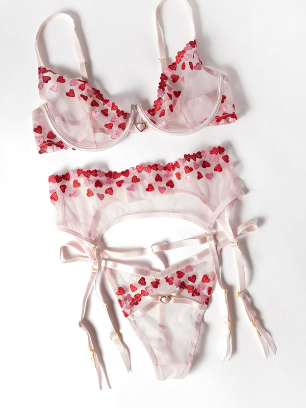 Sweety Garter Bra Set