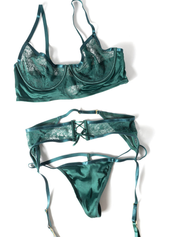 Joyce Gartered Bra Set