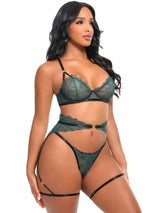 Oh la la Cheri Anita See Through Embroidery Lace Bra Set