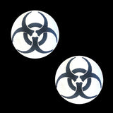 Neva Nude Biohazard Toxic Reflective Glitter Pasties - Black