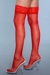 BeWicked Keep A Secret Thigh Highs Red