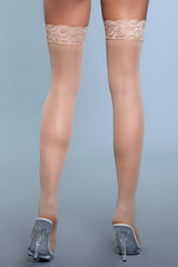 BeWicked Keep A Secret Thigh Highs Nude