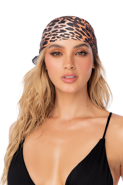 Mapale Versatile Square Scarf Worn as a Headwrap Bandana and Chic Bandeau