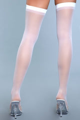 Be Wicked Best Behavior Thigh Highs White