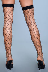 Be Wicked Caught In My Trap Thigh Highs Black
