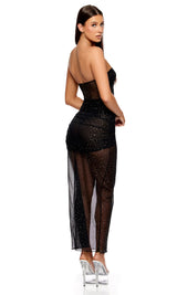 Forplay Party Foil Dot Mesh Nightgown and Thong Set