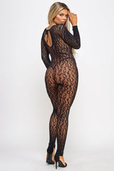 BeWicked Leilani Bodystocking Black Leopard Pattern