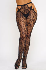 BeWicked Flora Pantyhose Lace Floral Tights