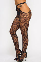BeWicked Flora Pantyhose Lace Floral Tights