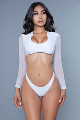 BeWicked Cardi 2 Piece Suit Swim Bikini White