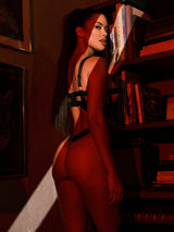Oh la la Cheri Erotic Caged Open Cups Teddy Black