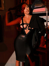 Erotic Caged Open Cups Teddy