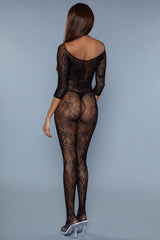 Be Wicked Fire & Desire Bodystocking Black