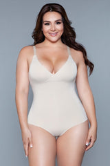 Be Wicked Queen What A Waist Shapewear Bodysuit Nude