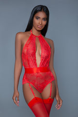Be Wicked Ophelia Bodysuit Red