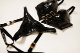 Oh la la Cheri Unleashed Buckles Bustier Black