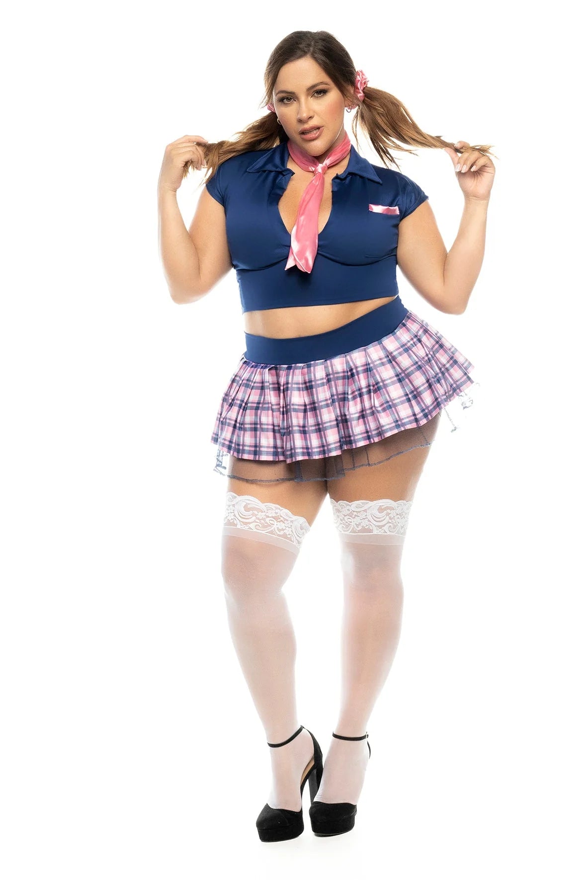 Mapale Queen Playful School Girl Costume Blue/Pink