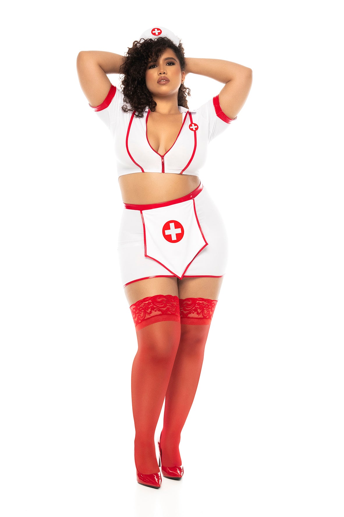 Mapale Lingerie Queen Sexy Nurse Mending Broken Hearts Dress Costume Set