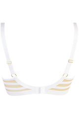 Sheer Stripe Unlined Bra White