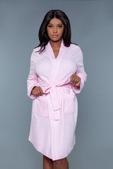 BeWicked Queen Waffle Robe Light Pink