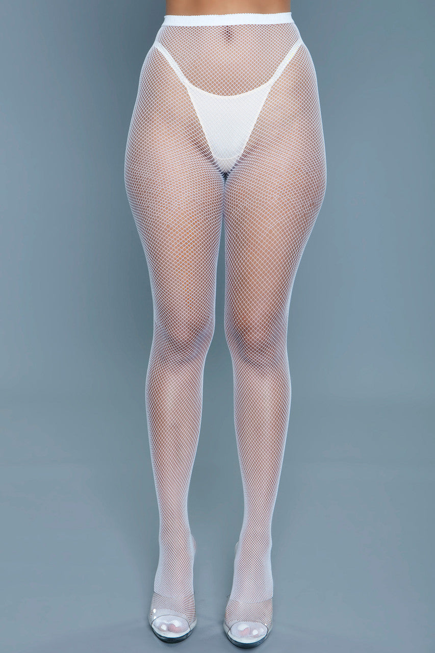 Be Wicked Up All Night Pantyhose White