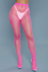 Be Wicked Up All Night Pantyhose Hot Pink