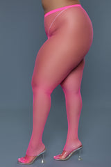 BeWicked Queen Up All Night Pantyhose Hot Pink