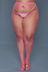BeWicked Queen Can't Back Down Pantyhose Hot Pink 2303