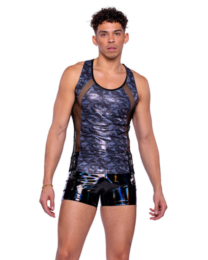 Roma Festival Rave Vinyl with Iridescent Print Shorts