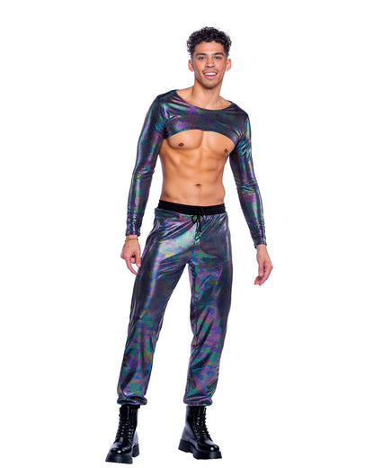 Roma Festival Rave Rainbow Shimmer Camouflage Joggers