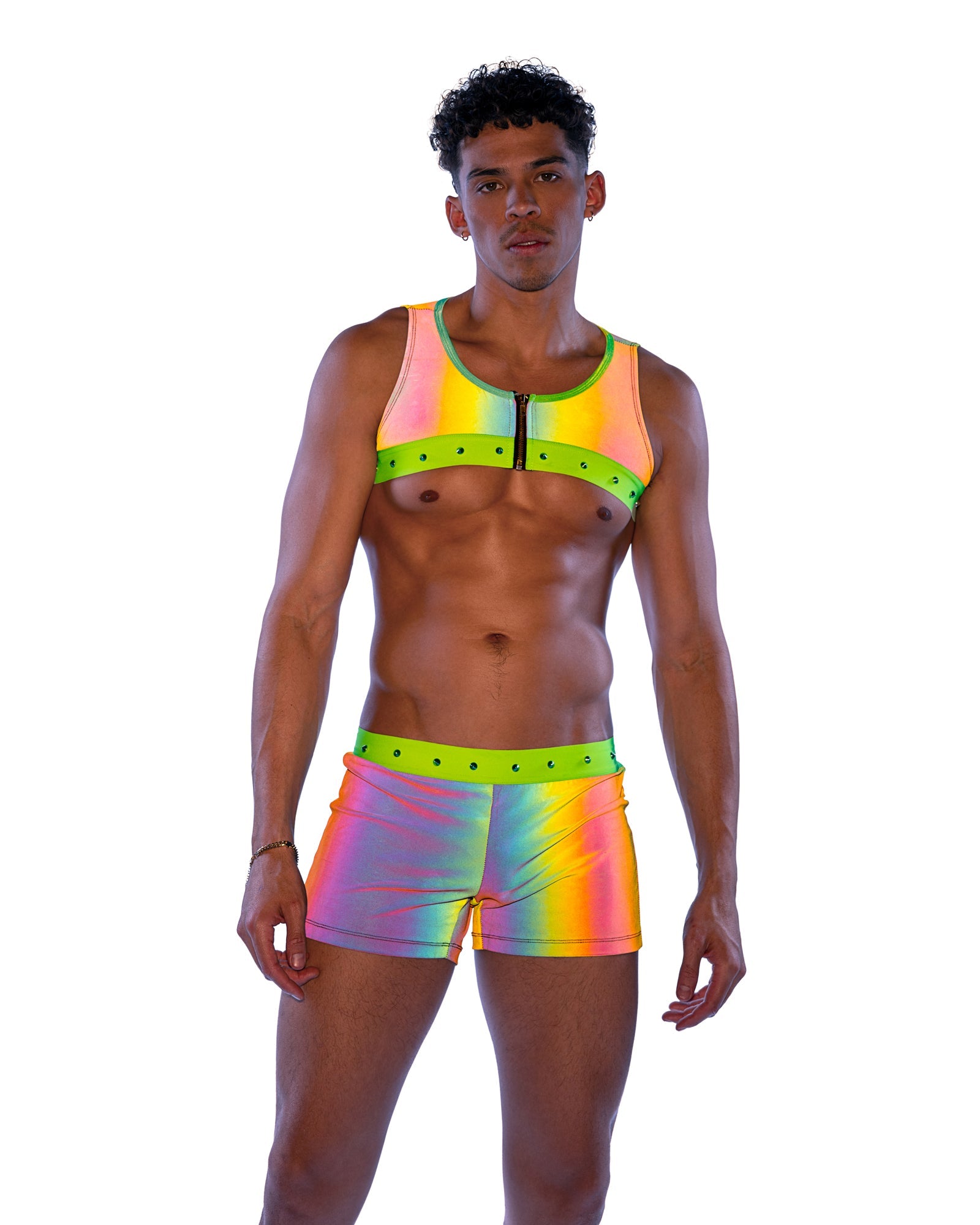 Roma Festival Rave Reflective Cropped Top