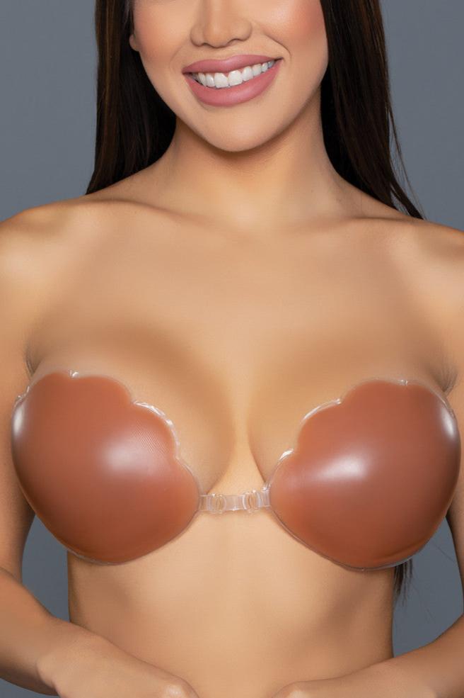 Be Wicked Scalloped Edge Silicone Bra Tan