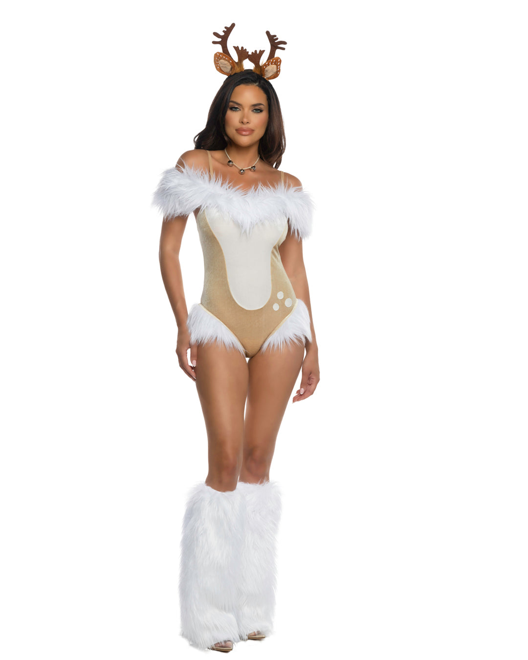 Roma Costume 2pc Dashing Doe Deer Velvet Faux Fur Romper